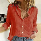 Women’s Long Sleeve Shirt – Casual Elegant Work Blouse – Allison