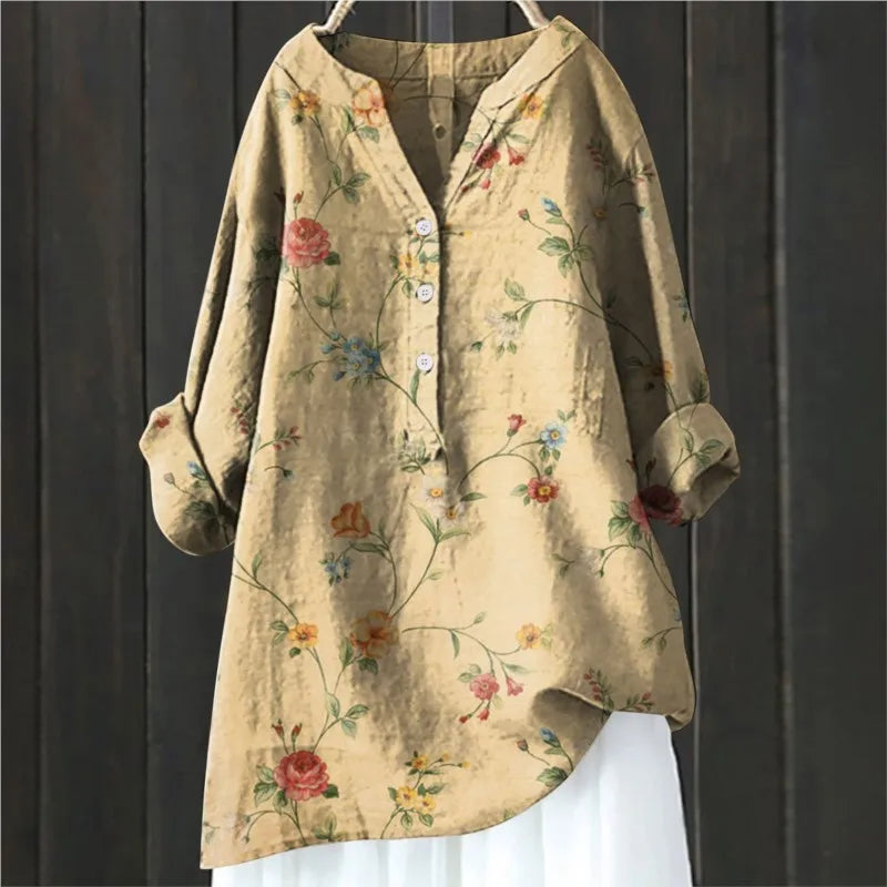 Women’s Floral Print Blouse – Casual Summer Blouse – Emma