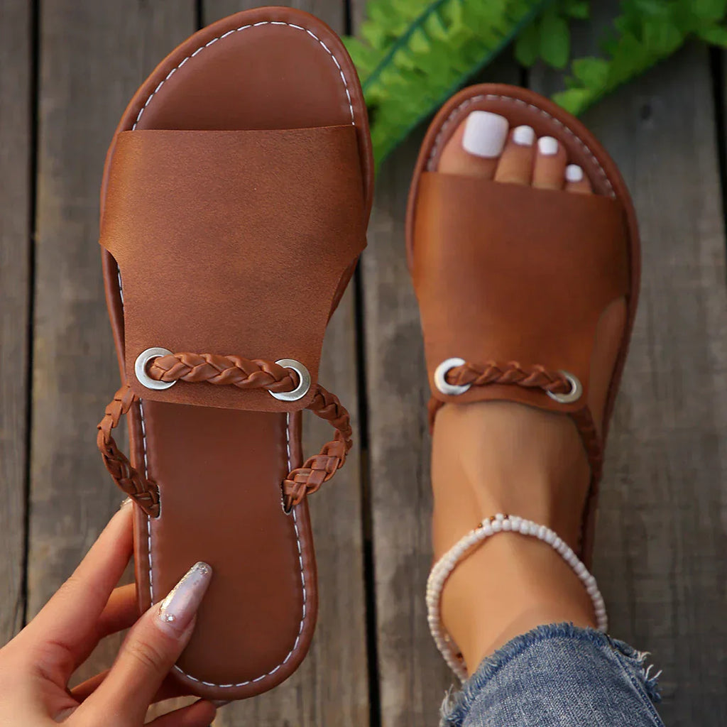 Women’s Braided Loop Sandals - Artisanal Comfort Style - Nova