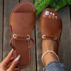 Women’s Braided Loop Sandals - Artisanal Comfort Style - Nova
