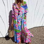 Women’s Boho Summer Dress – Flowy Lightweight Vacation Beach Dress – Fleuria