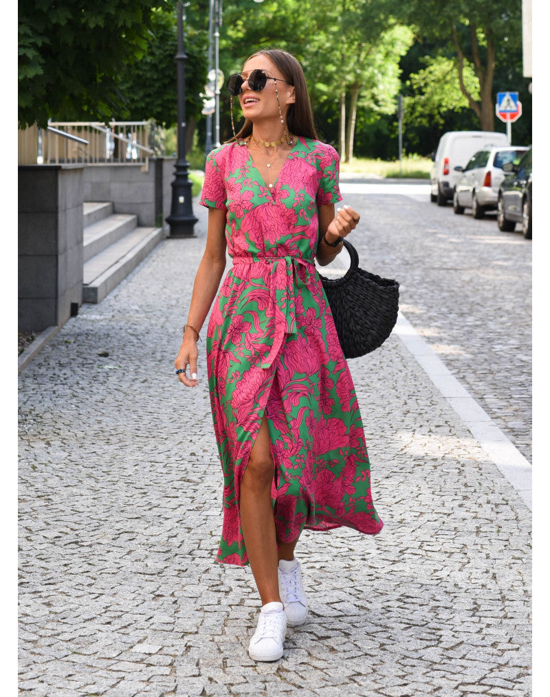 Women’s Floral Dress - Flowy Feminine Occasion Dress - Lauri