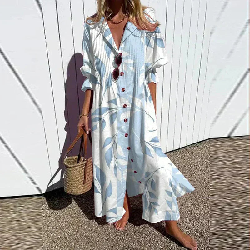 Women’s Boho Summer Dress – Flowy Lightweight Vacation Beach Dress – Fleuria