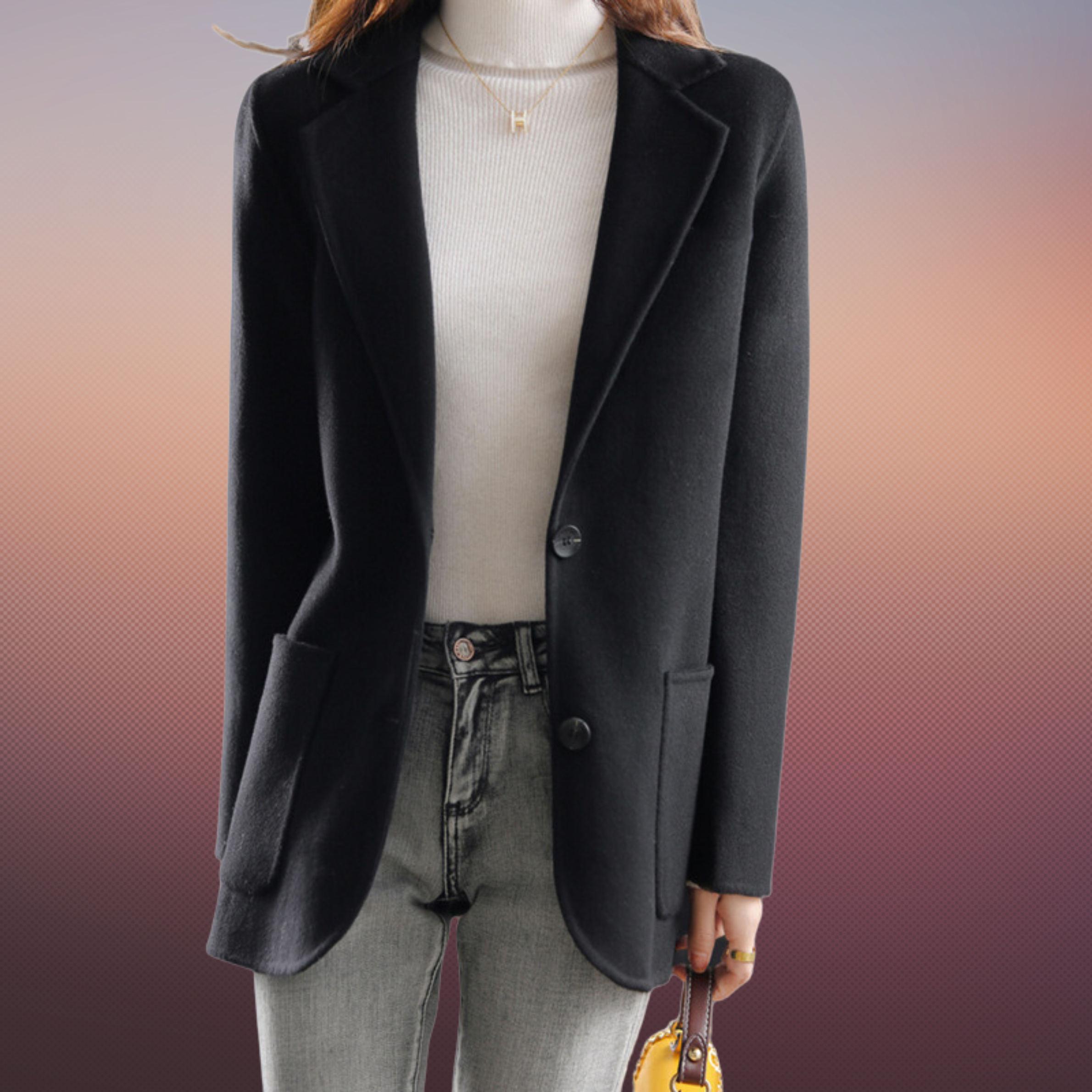 Women’s Classic Office Blazer – Two-Button Tailored Fit - Emilia