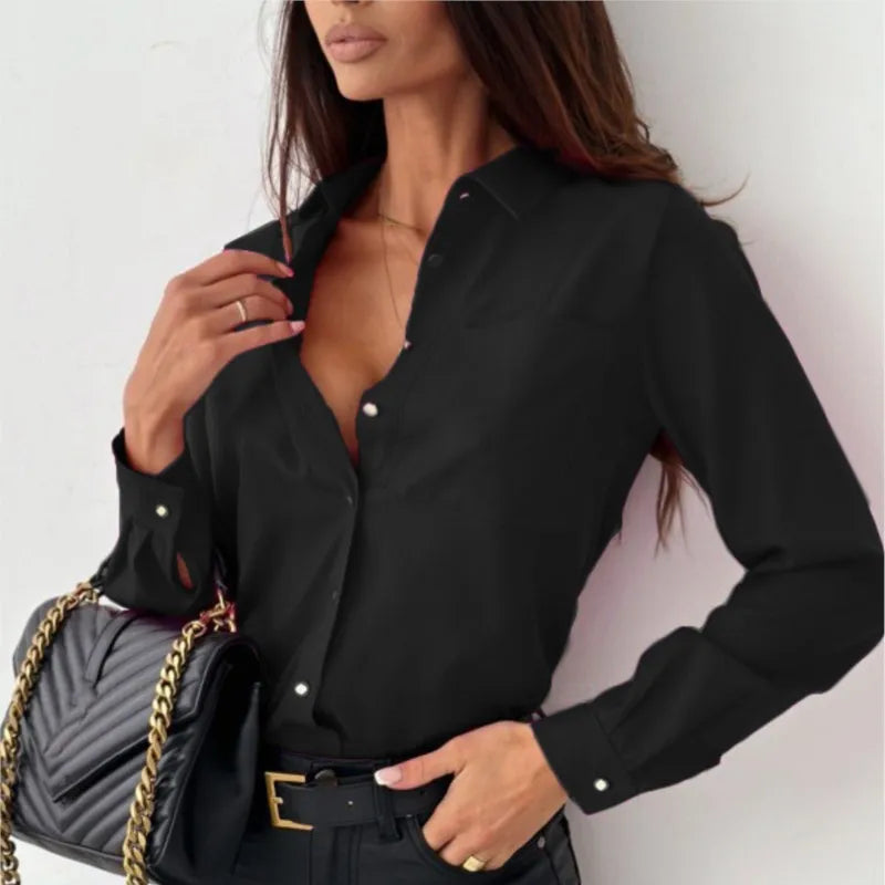 Women’s Long Sleeve Blouse – Lightweight Elegant Blouse – Lunéa
