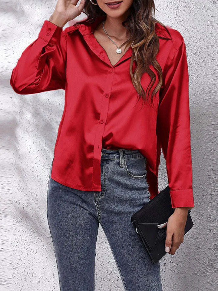 Women’s Blouse – Loose Fit Elegant Work Blouse – Caroline