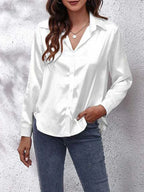 Women’s Blouse – Loose Fit Elegant Work Blouse – Caroline