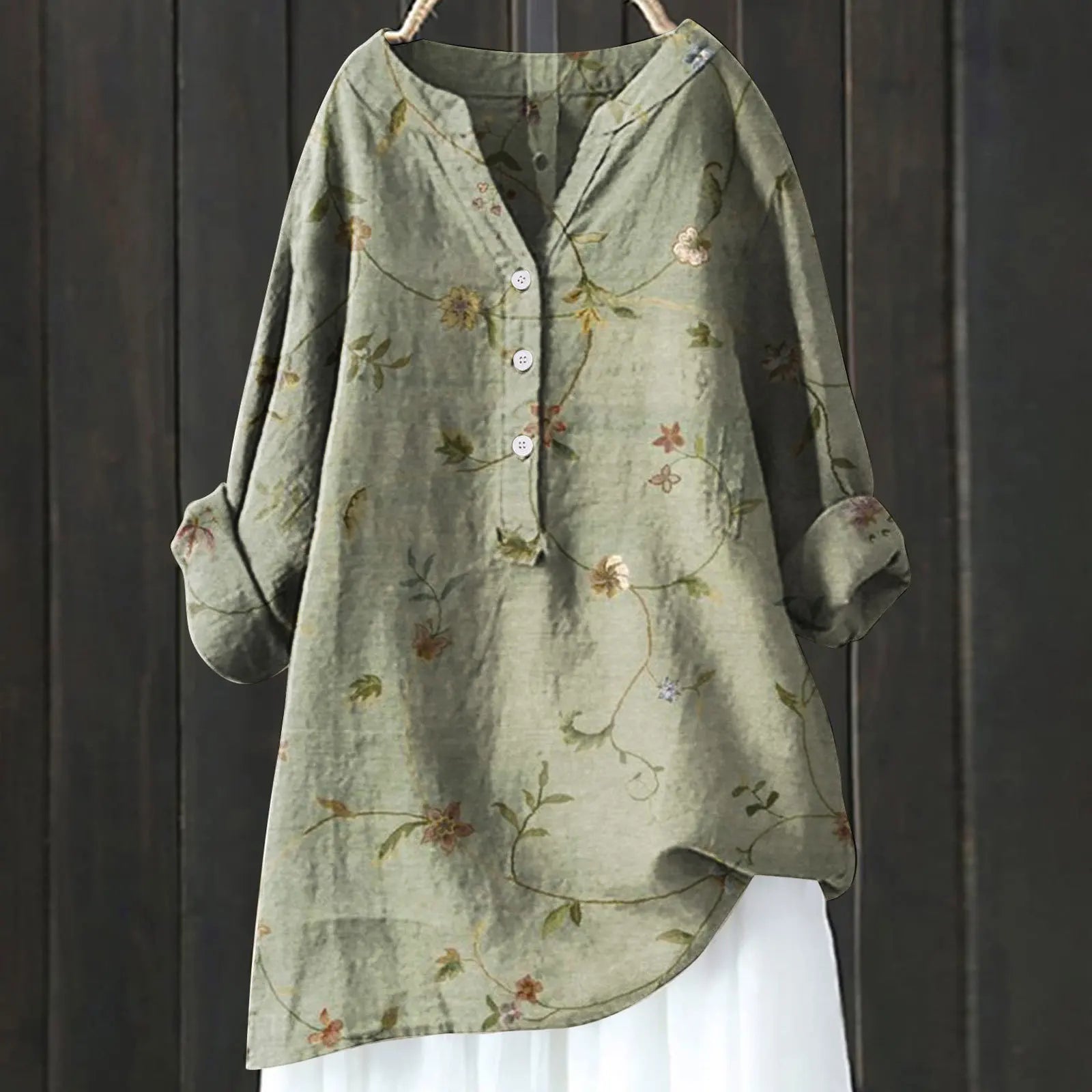 Women’s Floral Print Blouse – Casual Summer Blouse – Emma