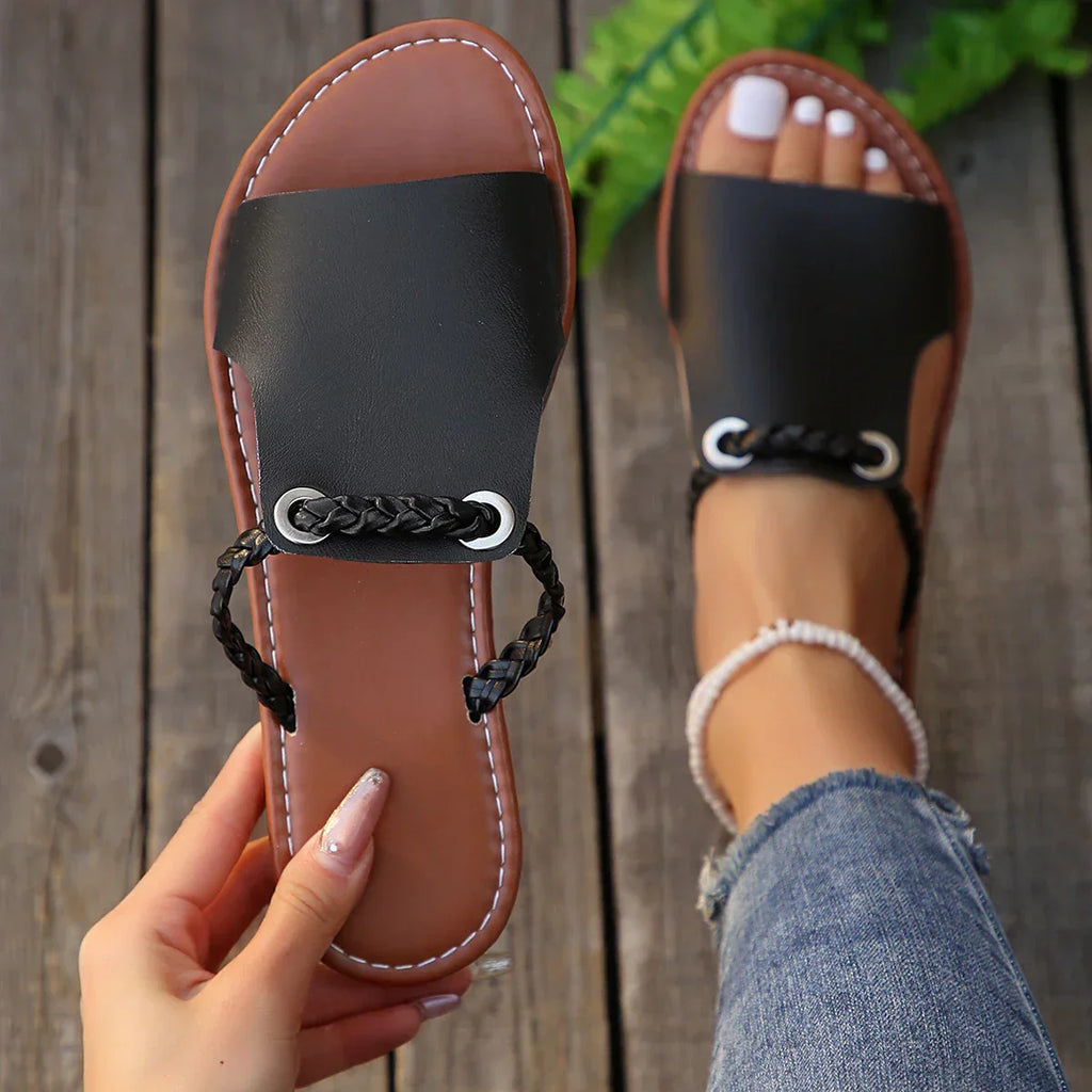 Women’s Braided Loop Sandals - Artisanal Comfort Style - Nova