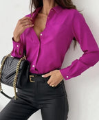 Women’s Long Sleeve Blouse – Lightweight Elegant Blouse – Lunéa