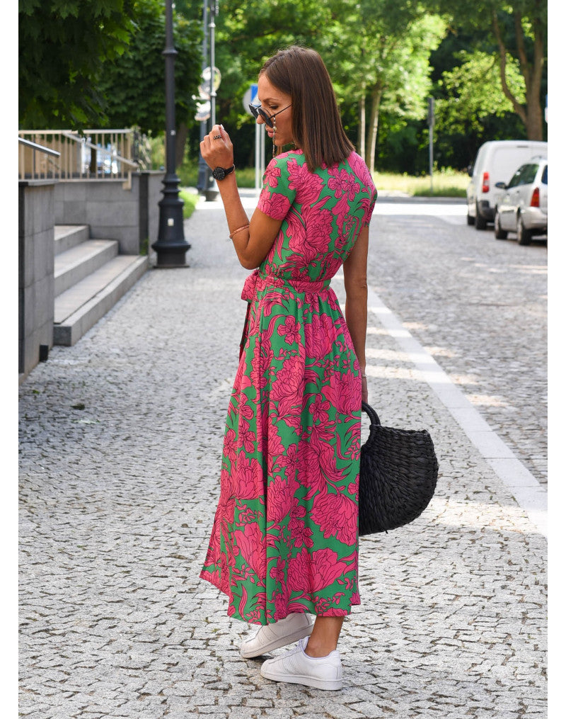 Women’s Floral Dress - Flowy Feminine Occasion Dress - Lauri