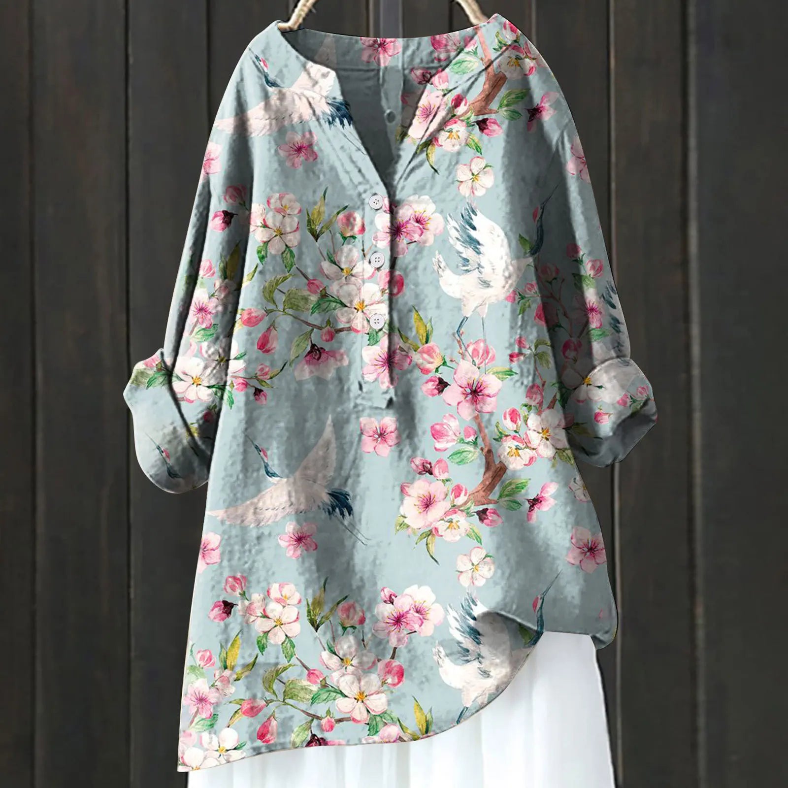 Women’s Floral Print Blouse – Casual Summer Blouse – Emma