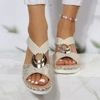 Women’s Orthopedic Wedge Sandals - Supportive Comfort - Malorie