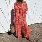 Women’s Boho Summer Dress – Flowy Lightweight Vacation Beach Dress – Fleuria