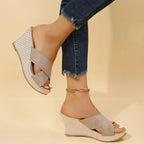 Women’s Chic Wedge Sandals - Elevated Comfort Style - Jewel