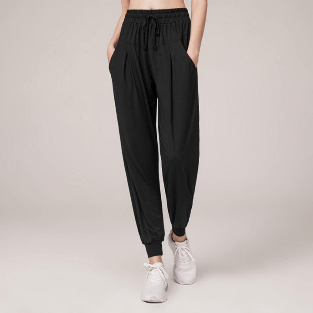 Women’s High Waist Jogger Pants - Drawstring Relaxed Fit Trousers - Bayleigh