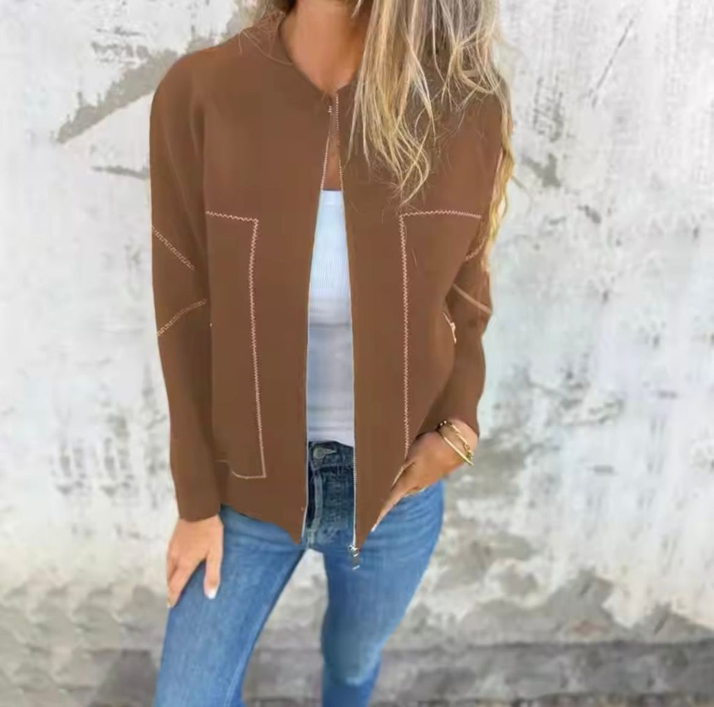 Women’s Zip Jacket - Lightweight Casual Jacket - Amina