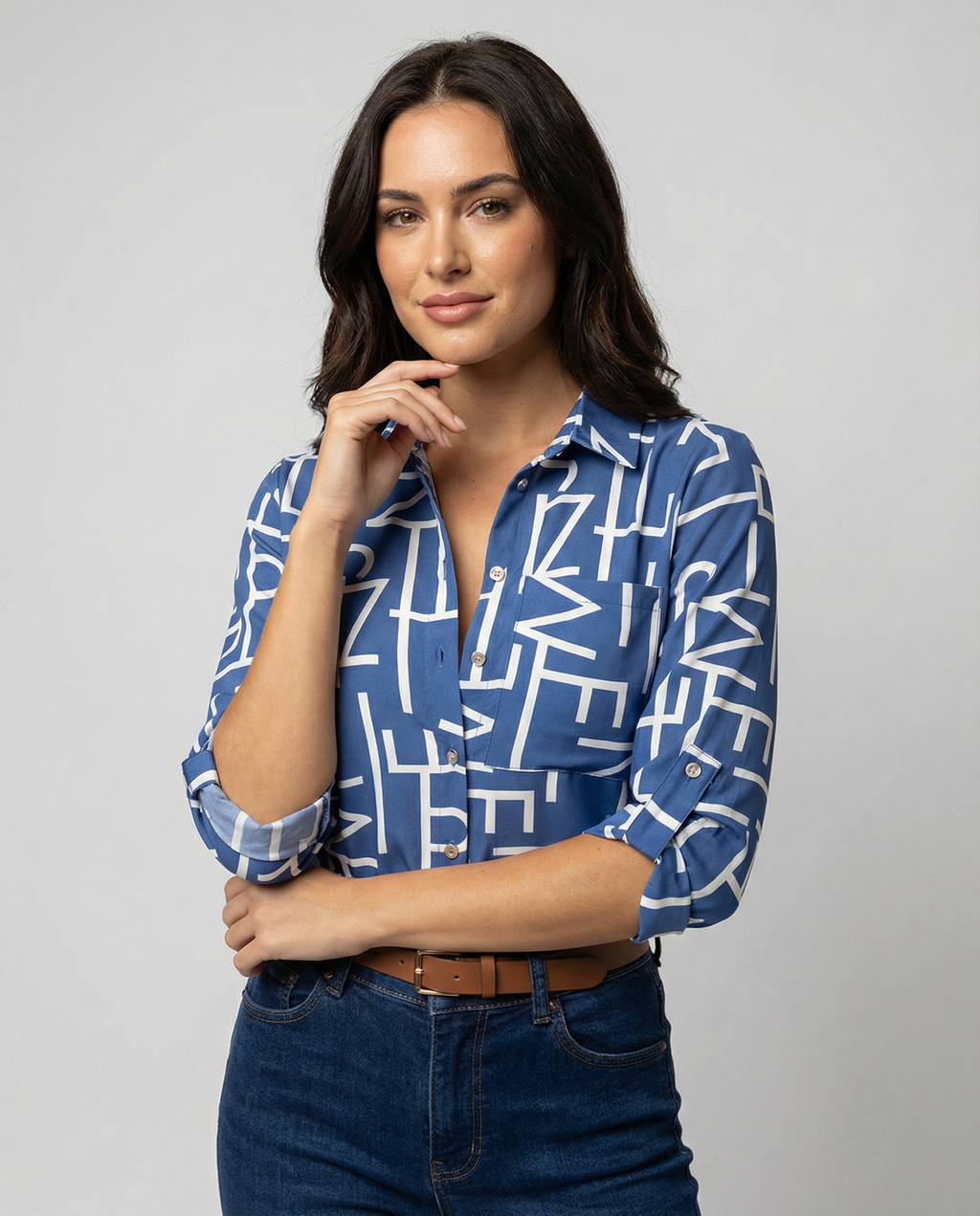 Women’s Collar Blouse – Smart Casual Work Blouse – Lauren