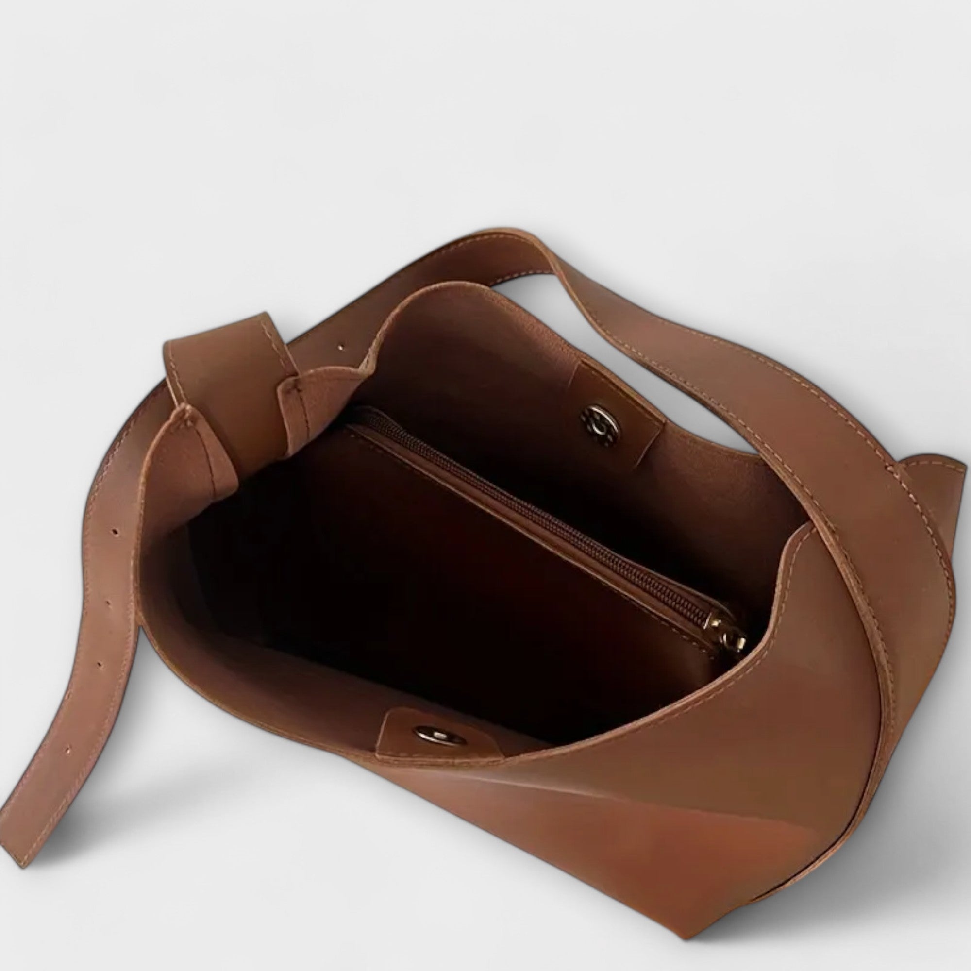 Women’s Elegant Shoulder Bag - Wide Strap Minimal Design - Olivia