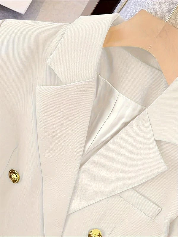 Women’s Double-Breasted Blazer – Tailored Jacket Style - Stefanie