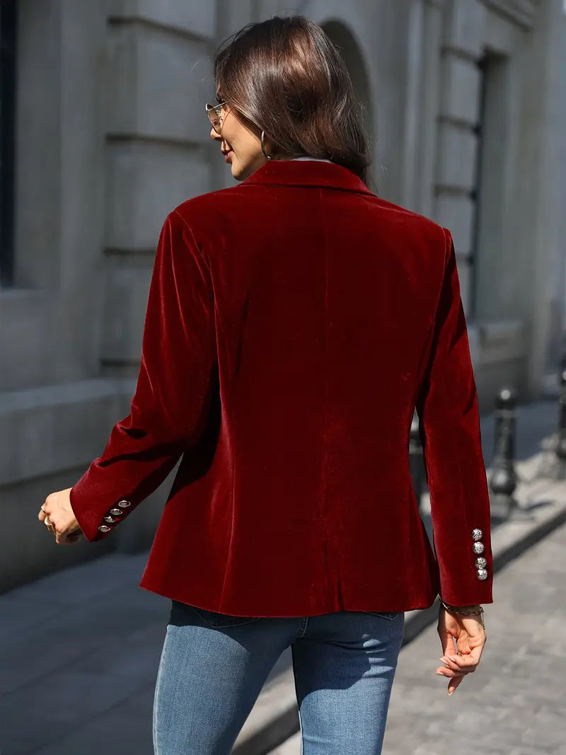 Women’s Classic Blazer – One-Button Tailored Fit - Sabina