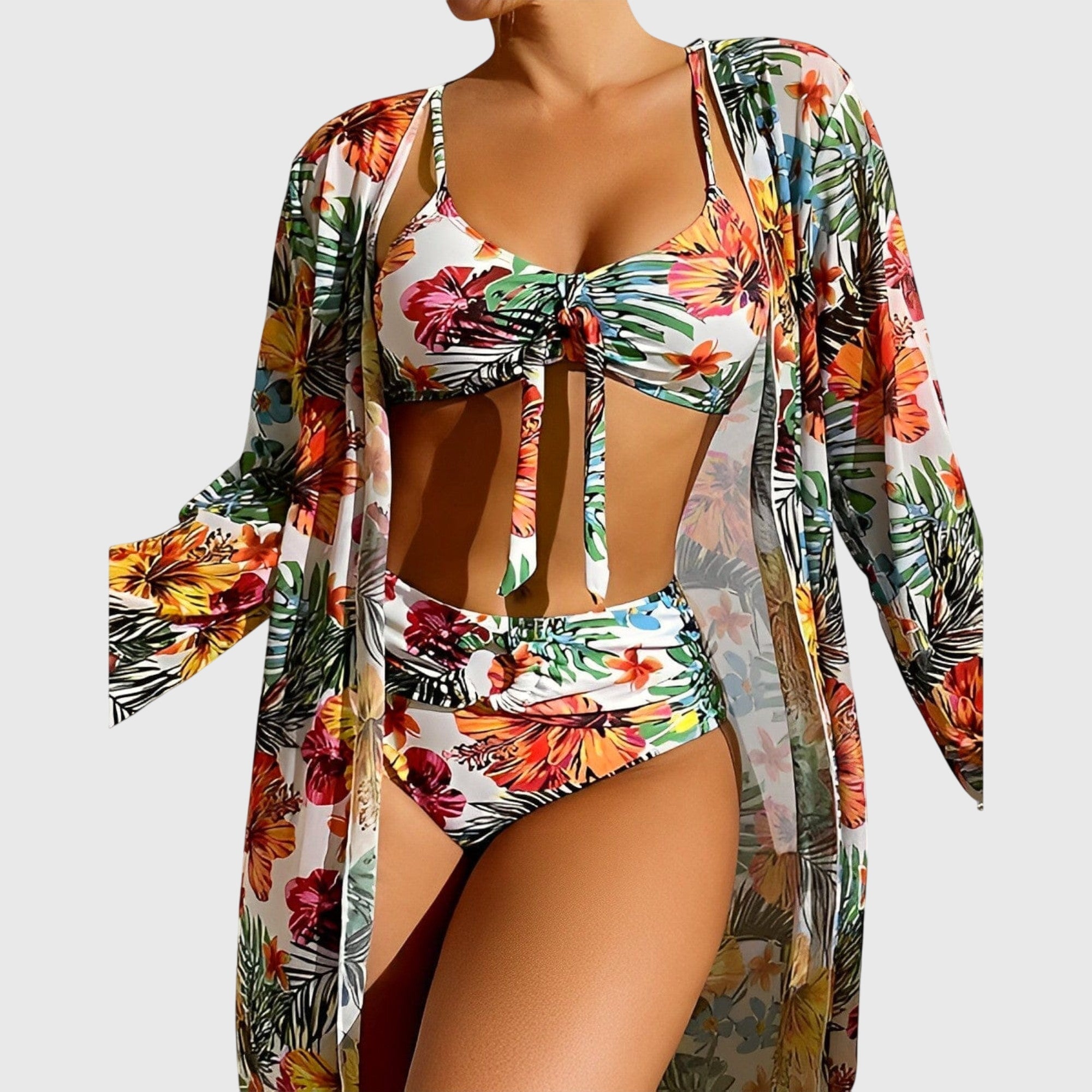 Women’s Bikini Set – Tropical Print Two Piece Swimsuit – Savannah