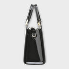 Women’s Crocodile Pattern Handbag - Glossy Structured Design - Olivia