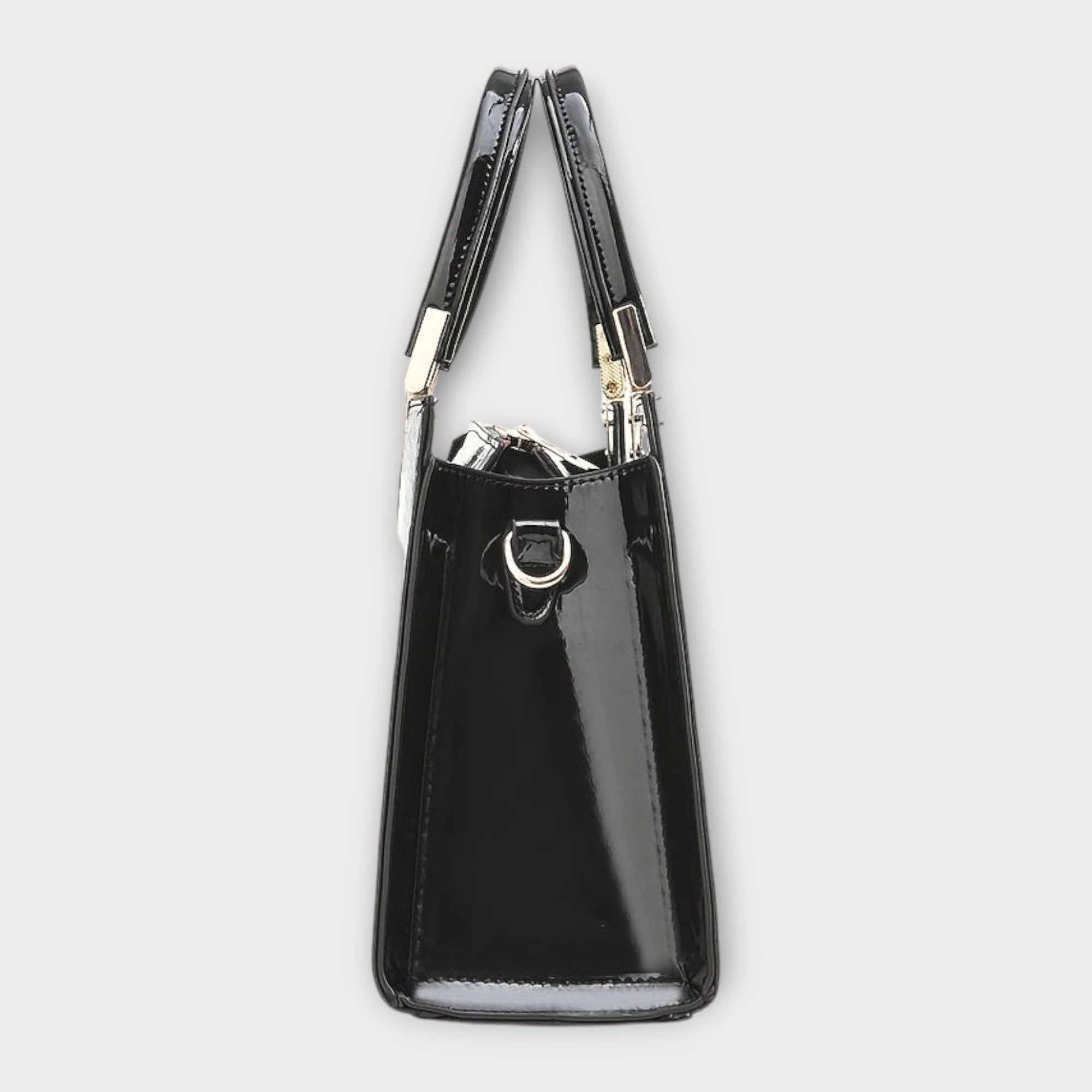 Women’s Crocodile Pattern Handbag - Glossy Structured Design - Olivia