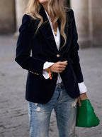 Women’s Classic Blazer – One-Button Tailored Fit - Sabina