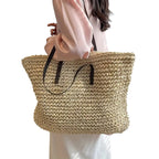 Women’s Woven Tote Bag - Lightweight Large Capacity Bag - Olivia