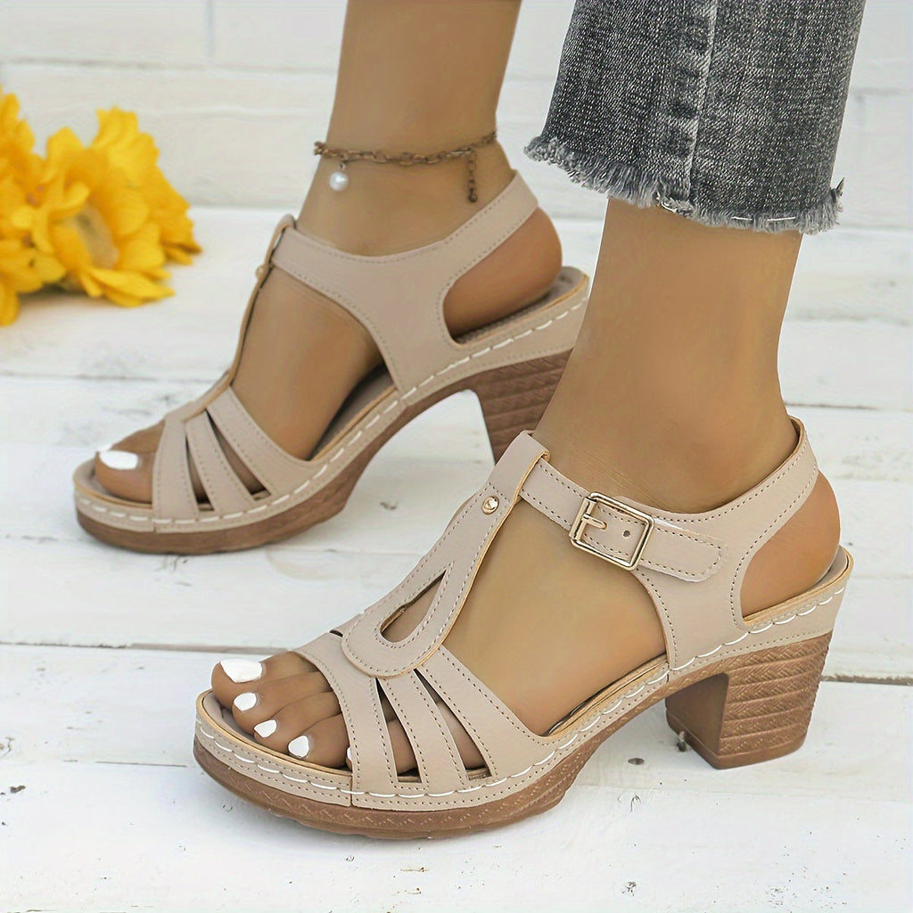 Women’s Classic Buckle Sandals - Adjustable Comfort Fit - Sierra