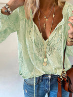 Women’s Lace Blouse – Elegant Detail Blouse – Kiki