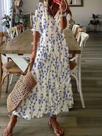 Charm | Ruffle V-Neck Boho Dress