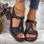 Women’s Classic Buckle Sandals - Adjustable Comfort Fit - Sierra