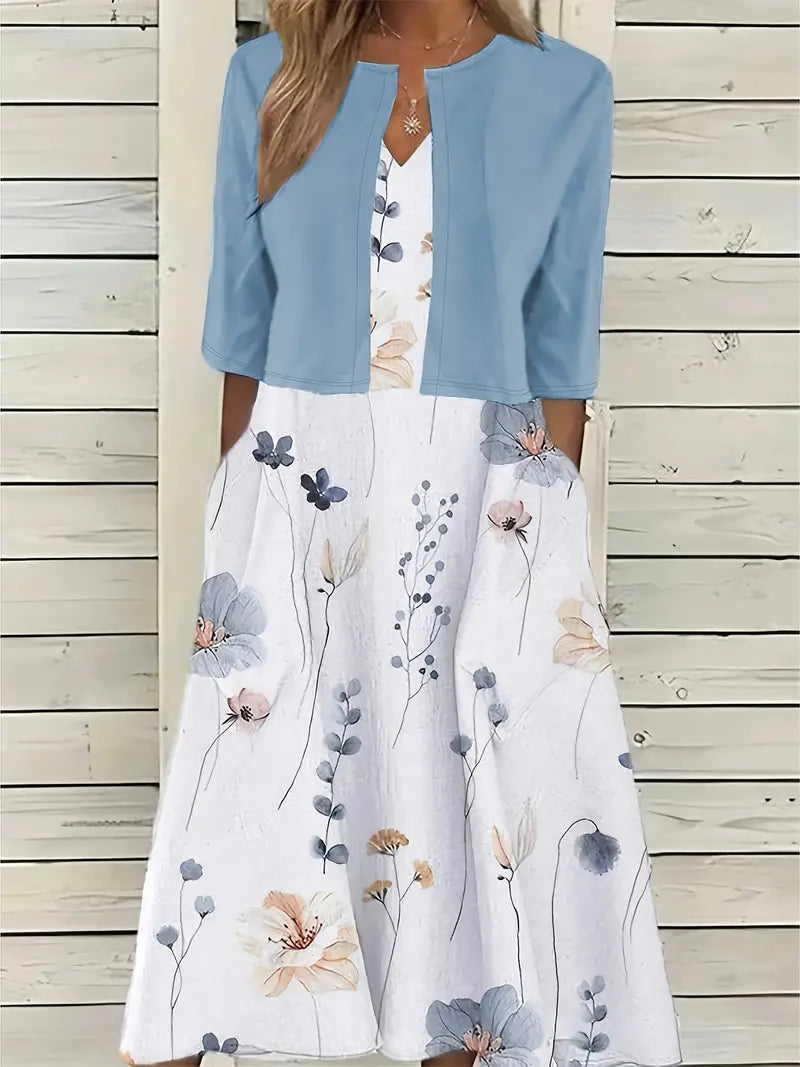 Women’s Dress Set – Floral 2-Piece Summer Set – Lily