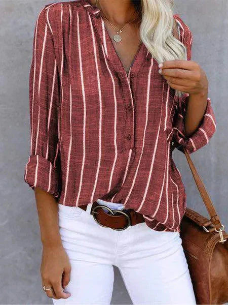 Women’s Striped Blouse – Casual Summer Blouse – Lotte