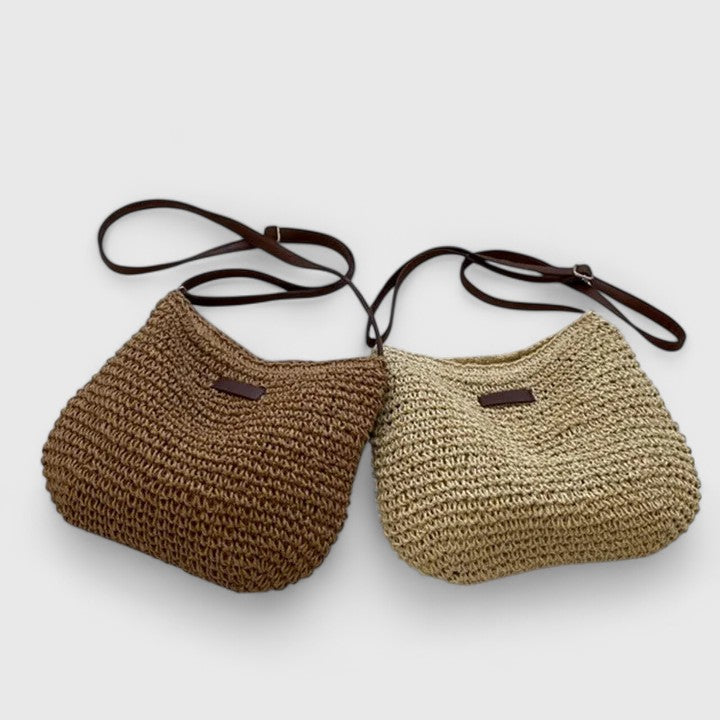 Women’s Slouchy Shoulder Bag - Adjustable Strap Zipper Closure - Kathy