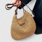 Women’s Slouchy Shoulder Bag - Adjustable Strap Zipper Closure - Kathy