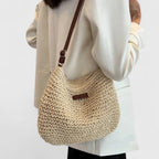 Women’s Slouchy Shoulder Bag - Adjustable Strap Zipper Closure - Kathy