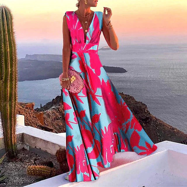 Women’s Maxi Dress - Elegant Flowing Occasion Dress - Aurélie