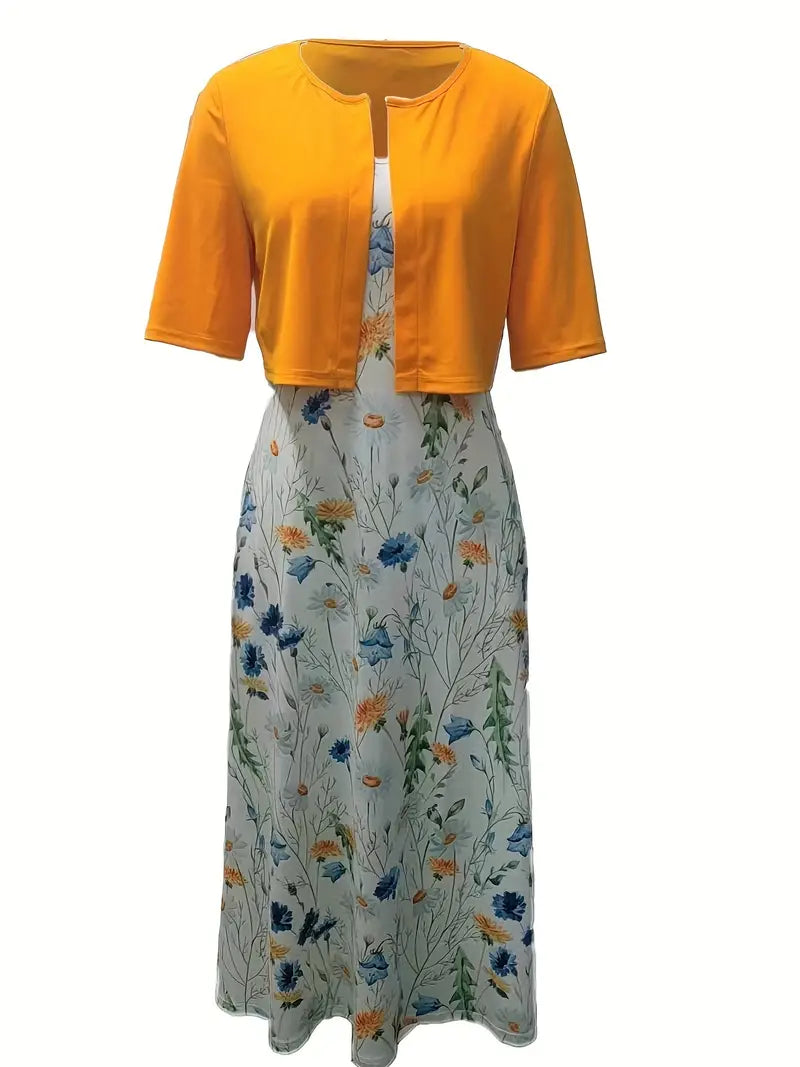 Women’s Dress Set – Floral 2-Piece Summer Set – Lily
