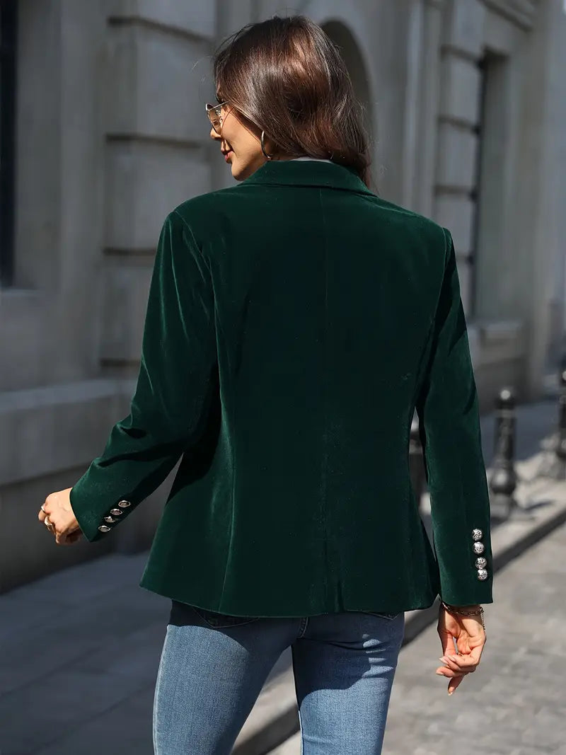 Women’s Classic Blazer – One-Button Tailored Fit - Sabina