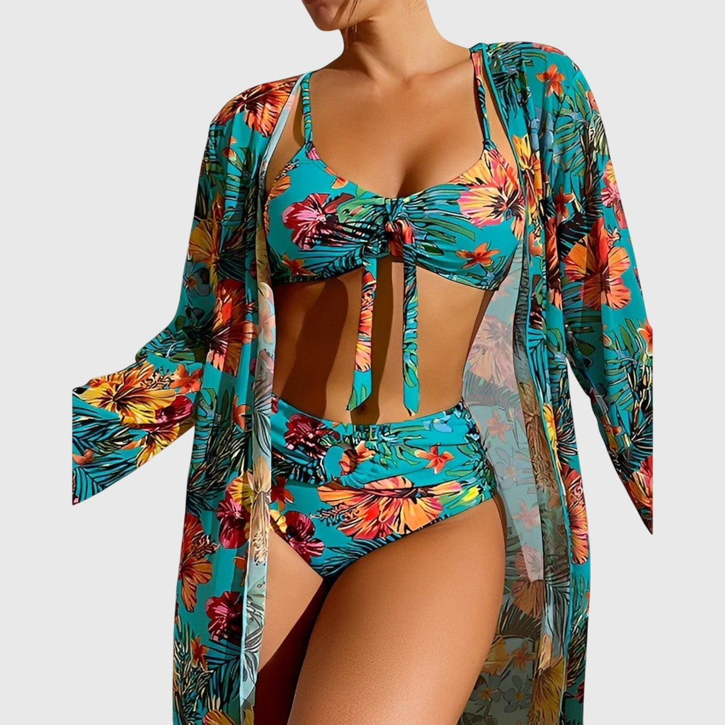 Women’s Bikini Set – Tropical Print Two Piece Swimsuit – Savannah