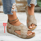 Women’s Wedge Platform Sandals - Comfortable Lift Style - Viola