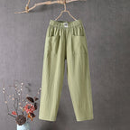 Women’s Pocket Casual Pants - Straight Leg Utility Trousers - Daniela