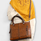 Women’s Elegant Leather Tote Bag - Large Capacity Everyday Bag - Lora