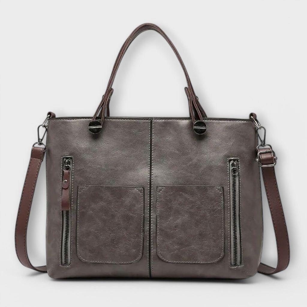 Women’s Elegant Leather Tote Bag - Large Capacity Everyday Bag - Lora