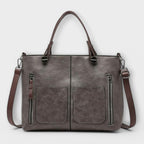 Women’s Elegant Leather Tote Bag - Large Capacity Everyday Bag - Lora