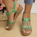 Women’s Crystal Braided Sandals - Elegant Sparkle Style - Elara