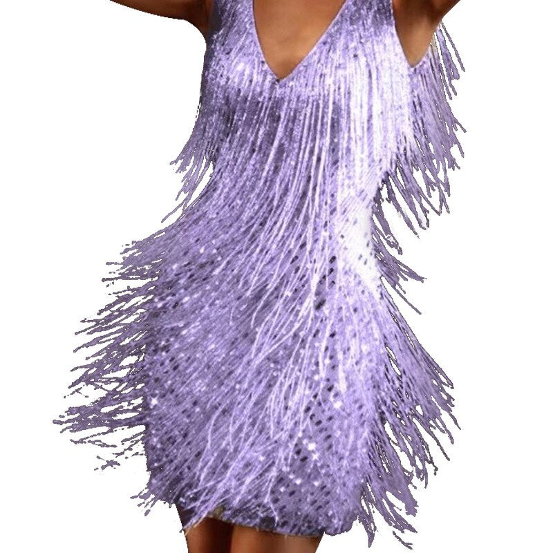 Elin | Sparkly Tassel Mini Dress